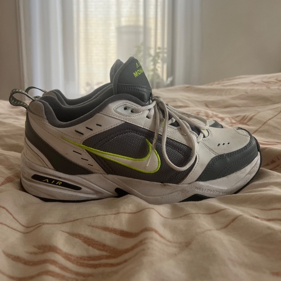 NIKE Air Monarch , white/grey/lime, size 11.5 - Picture 5 of 7